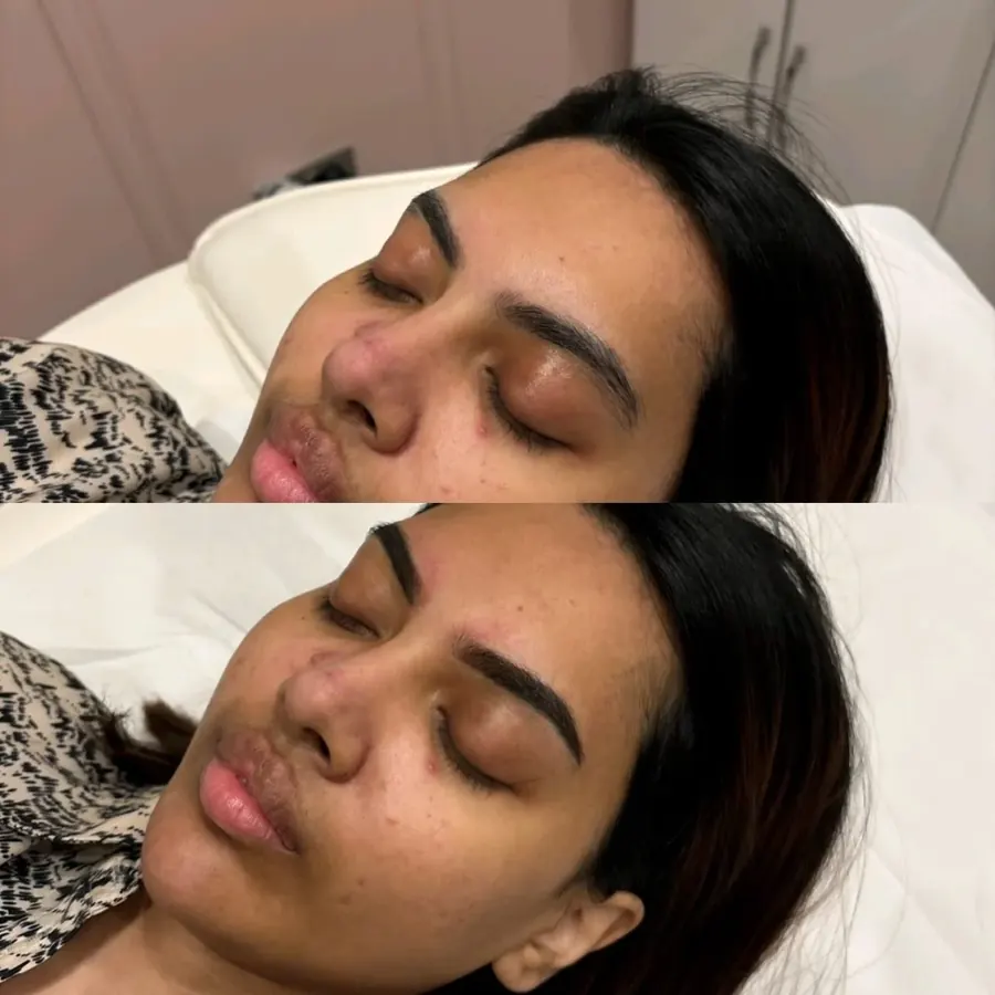 Bold, defined brow shaping with combination brows, Cheshire
